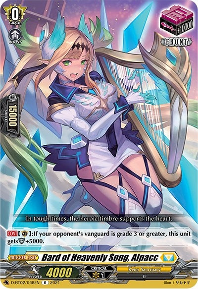 Bard of Heavenly Song Alpacc (2048) [D-BT02] - Cardfight Vanguard Single