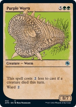 Purple Worm (Showcase) (332) [AFR] - MTG Single