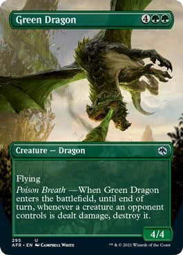 Green Dragon (Borderless) (295) [AFR] - MTG Single