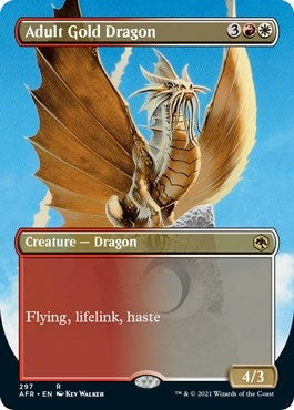 Adult Gold Dragon (Borderless) (297) [AFR] - MTG Single
