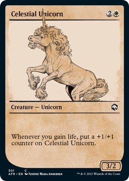 Celestial Unicorn (Showcase) (301) [AFR] - MTG Single
