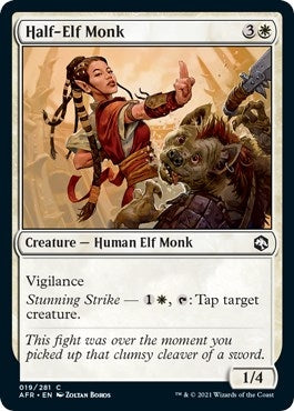 Half-Elf Monk (19) [AFR] - MTG Single