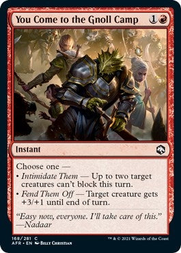 You Come to the Gnoll Camp (168) [AFR] - MTG Single