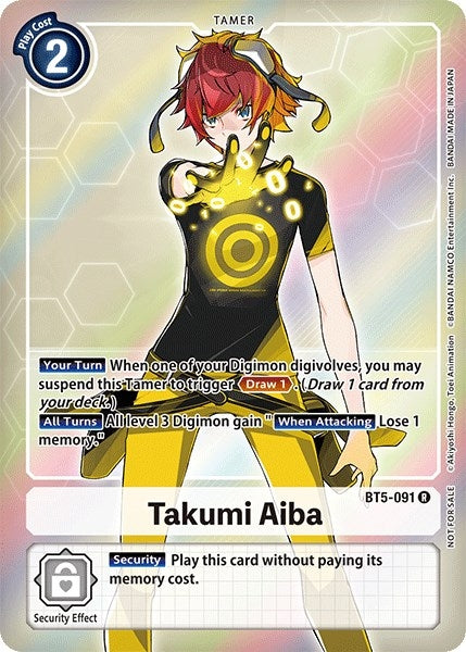 Takumi Aiba (Box Topper) (5091) [BT05] - Digimon Card Game Single
