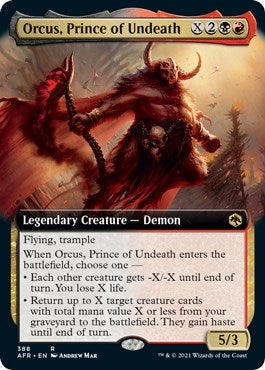 Orcus Prince of Undeath (Extended Art) (388) [AFR] - MTG Single