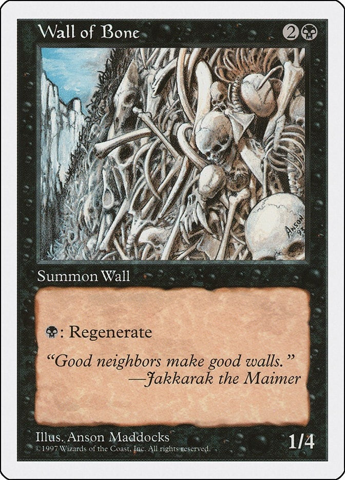 Wall of Bone [5ED] - MTG Single