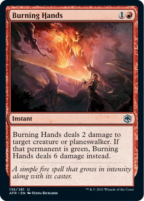 Burning Hands (135) [AFR] - MTG Single