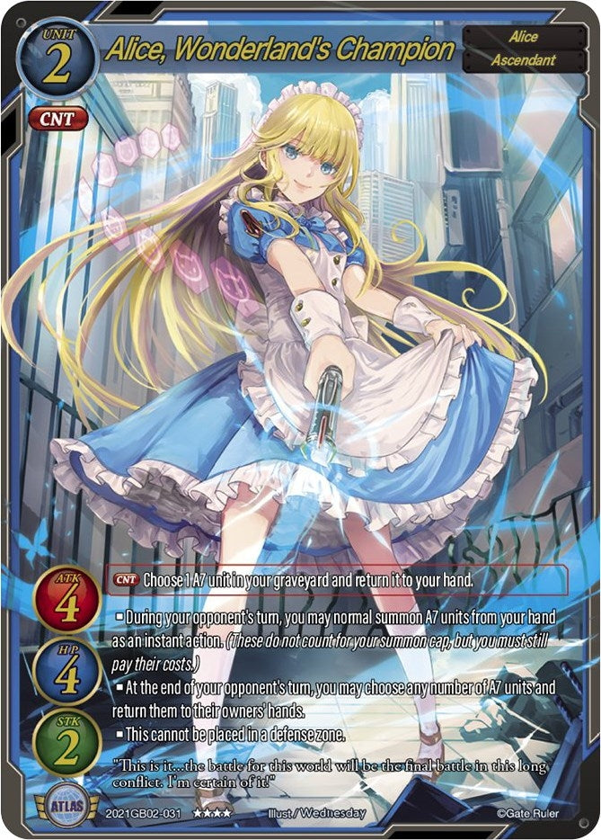 Alice Wonderland’s Champion (2021) [GB02] - Gate Ruler Single