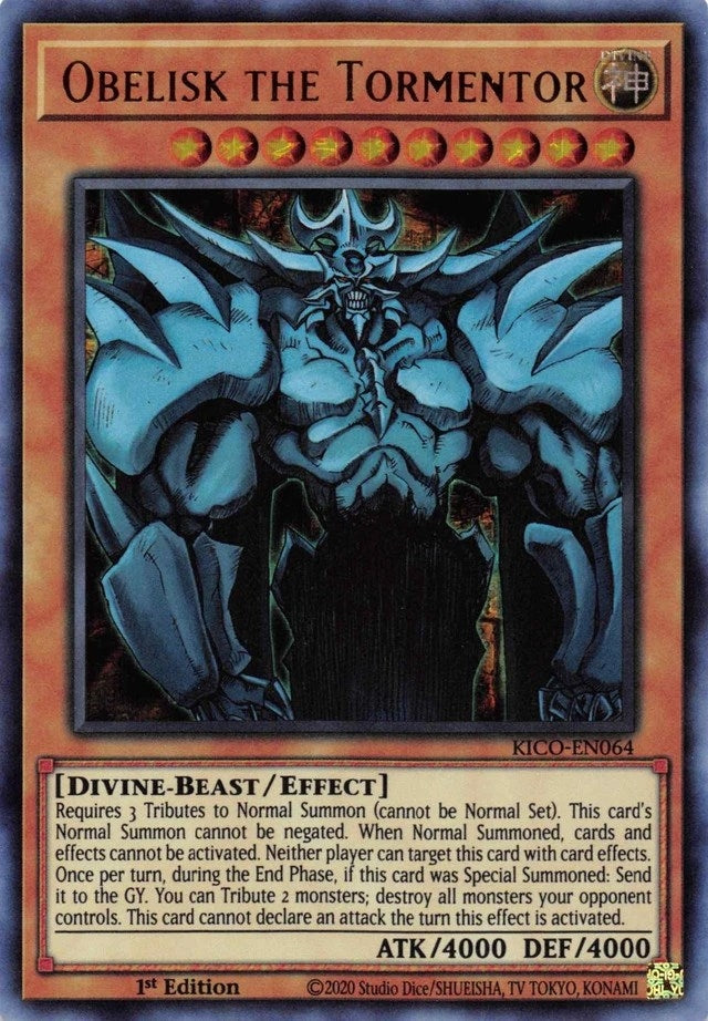 Obelisk the Tormentor (Ultra Pharaoh’s Rare) (64) (KICO) - YuGiOh Single