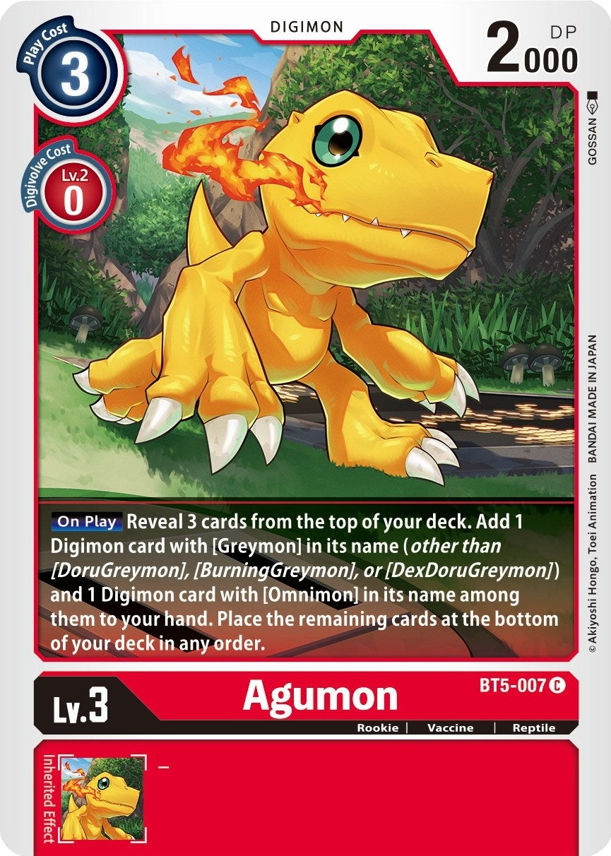 Agumon (5007) [BT05] - Digimon Card Game Single