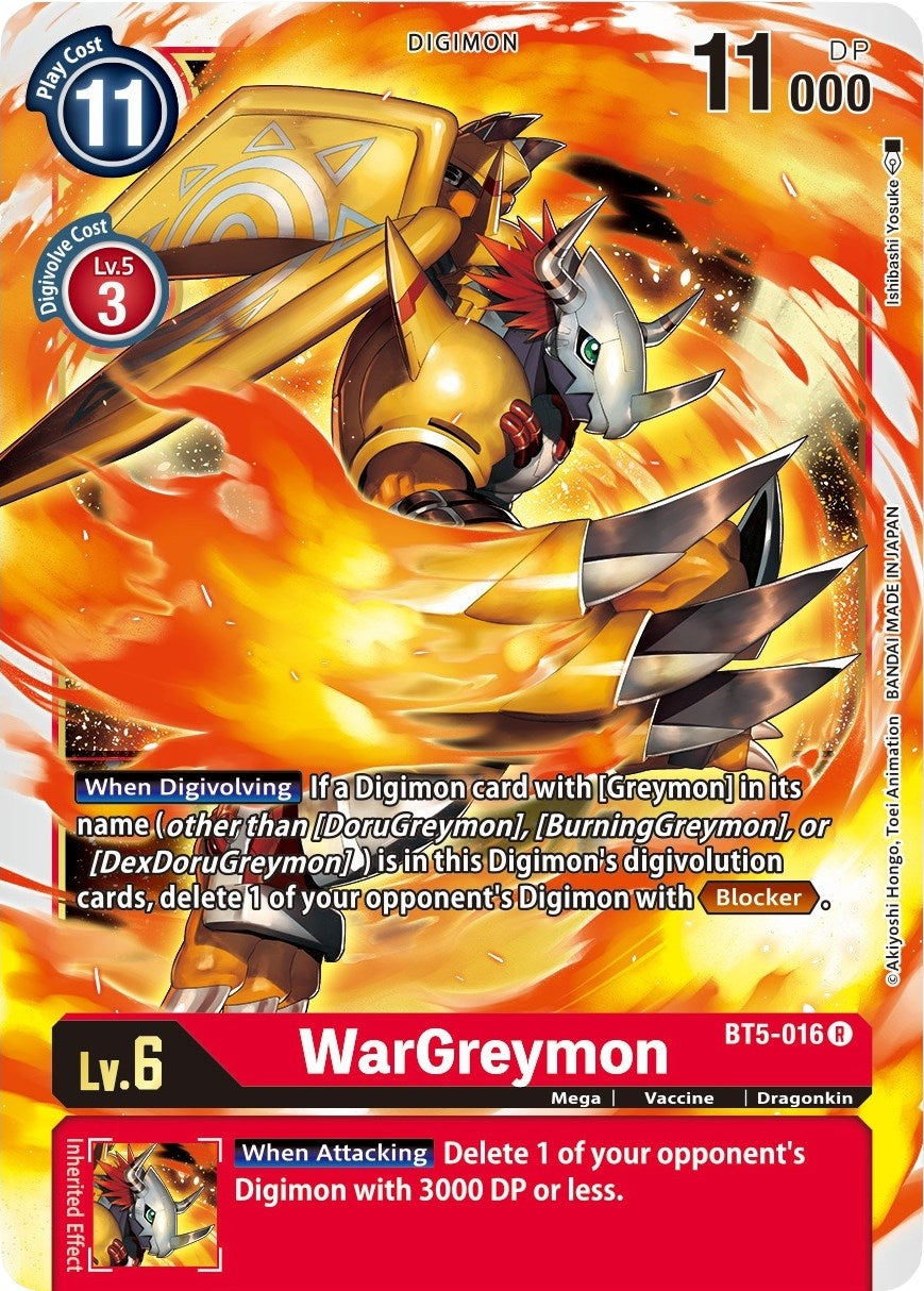 WarGreymon (5016) [BT05] - Digimon Card Game Single