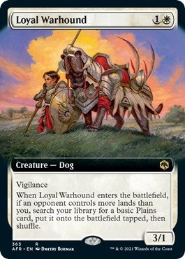 Loyal Warhound (Extended Art) (363) [AFR] - MTG Single