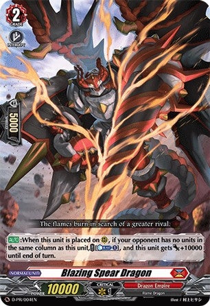Blazing Spear Dragon (4) [D-PR] - Cardfight Vanguard Single