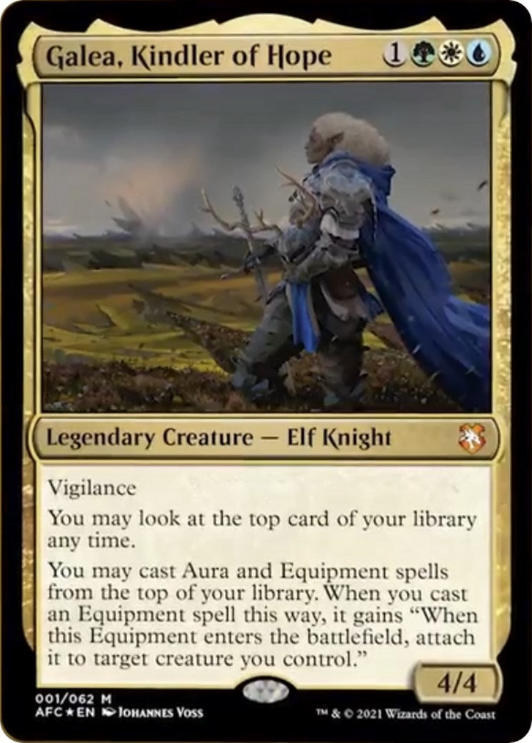 Galea Kindler of Hope (Display Commander) - Thick Stock (1) [AFC] - MTG Single