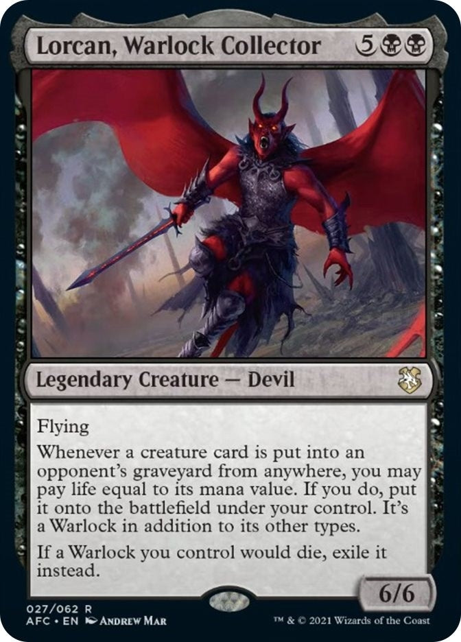Lorcan Warlock Collector (27) [AFC] - MTG Single