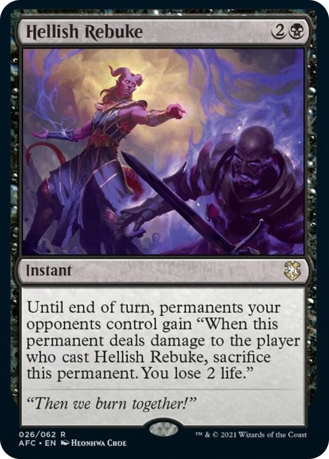 Hellish Rebuke (26) [AFC] - MTG Single