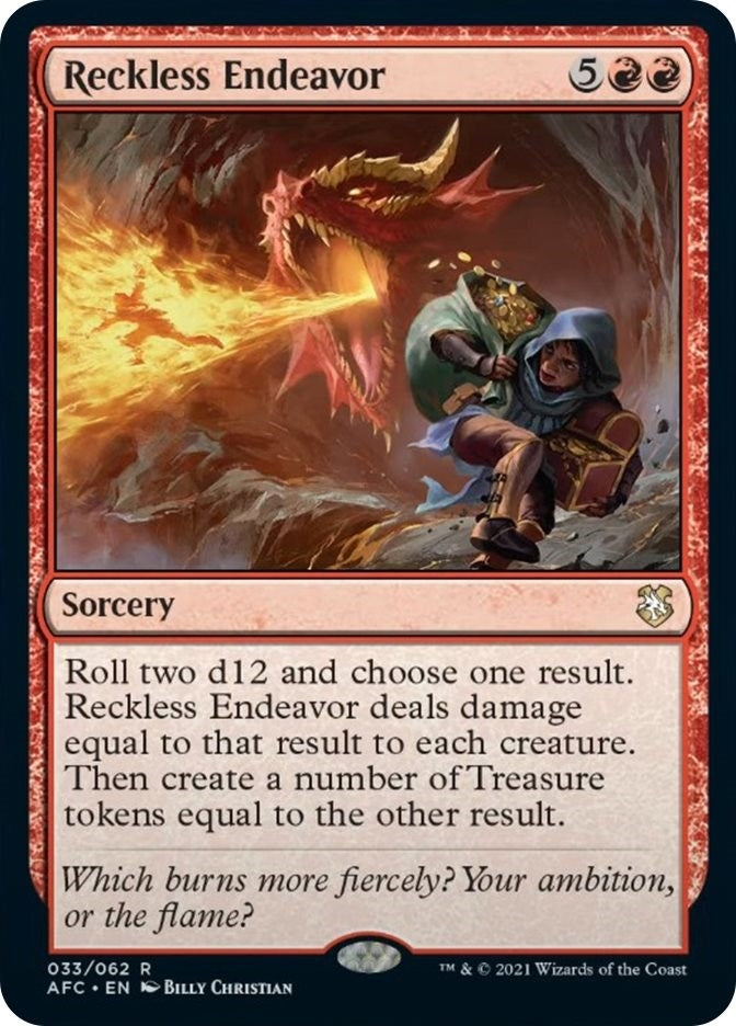 Reckless Endeavor (33) [AFC] - MTG Single