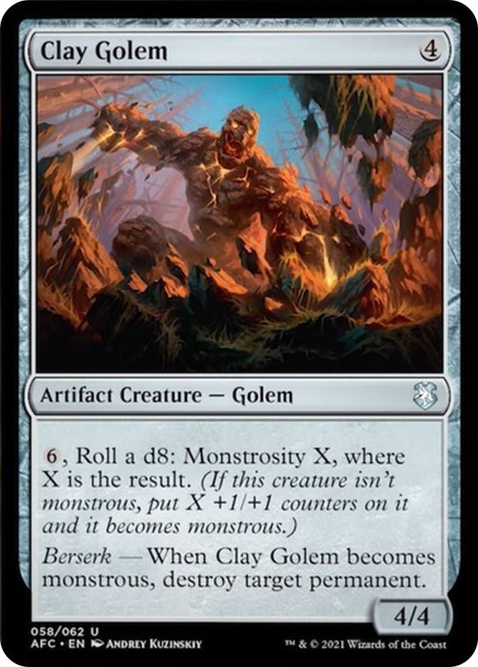 Clay Golem (58) [AFC] - MTG Single