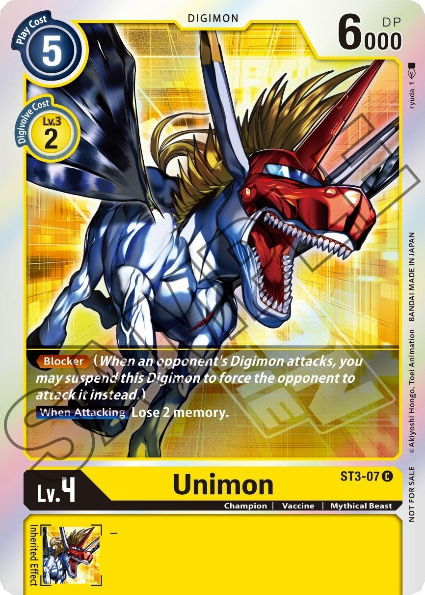 Unimon - ST3-07 (Event Pack 1) (307) [ST-3] - Digimon Card Game Single
