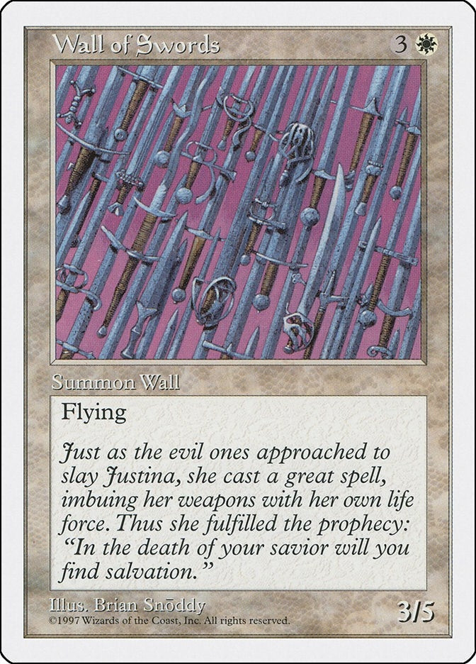 Wall of Swords [5ED] - MTG Single