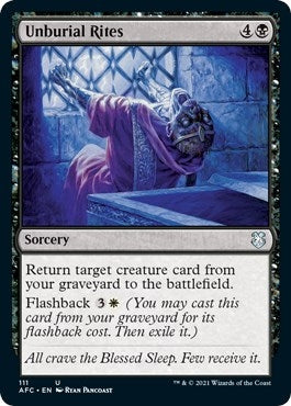 Unburial Rites (111) [AFC] - MTG Single