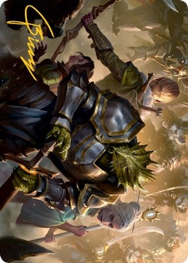You Come to the Gnoll Camp Art Card (Gold-Stamped Signature) (42) [ASAFR] - MTG Single
