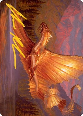 Adult Gold Dragon Art Card (Gold-Stamped Signature) (58) [ASAFR] - MTG Single