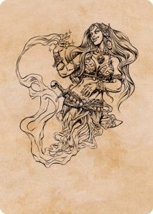 Djinni Windseer (Showcase) Art Card (74) [ASAFR] - MTG Single