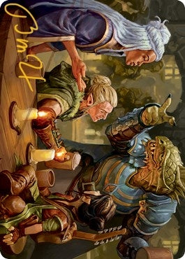You Meet in a Tavern Art Card (Gold-Stamped Signature) (49) [ASAFR] - MTG Single