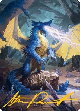 Blue Dragon Art Card (Gold-Stamped Signature) (73) [ASAFR] - MTG Single