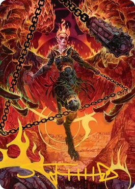 Zariel Archduke of Avernus Art Card (Gold-Stamped Signature) (77) [ASAFR] - MTG Single