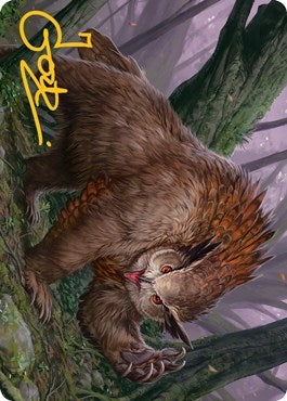 Owlbear Art Card (Gold-Stamped Signature) (15) [ASAFR] - MTG Single