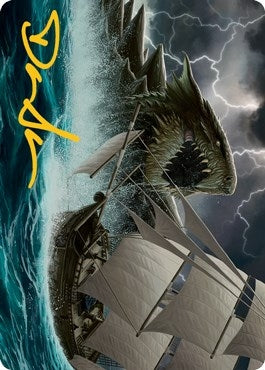 Dragon Turtle Art Card (Gold-Stamped Signature) (10) [ASAFR] - MTG Single
