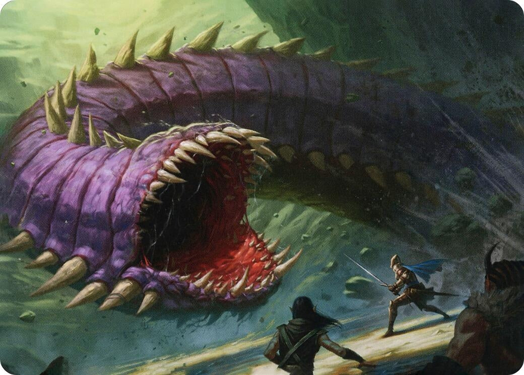 Purple Worm Art Card (3) [ASAFR] - MTG Single