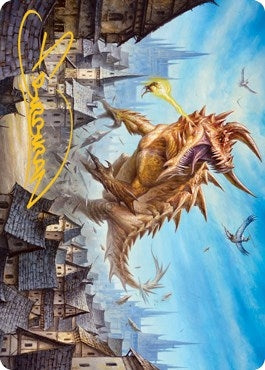Tarrasque Art Card (Gold-Stamped Signature) (19) [ASAFR] - MTG Single