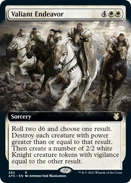 Valiant Endeavor (Extended Art) (282) [AFC] - MTG Single