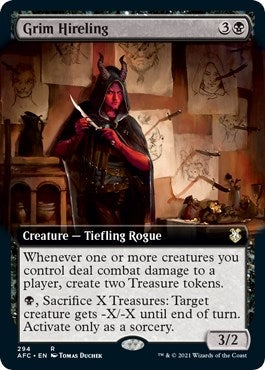 Grim Hireling (Extended Art) (294) [AFC] - MTG Single