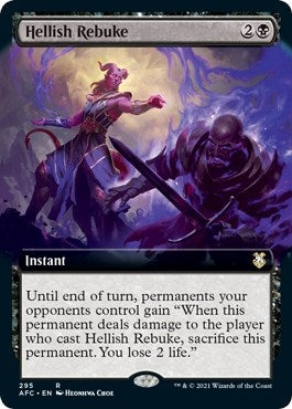 Hellish Rebuke (Extended Art) (295) [AFC] - MTG Single