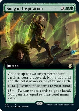 Song of Inspiration (Extended Art) (311) [AFC] - MTG Single