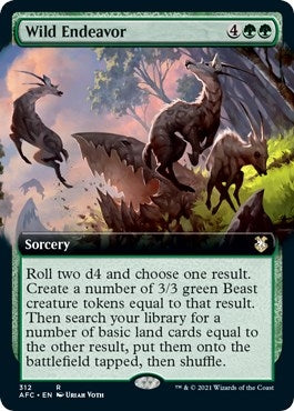 Wild Endeavor (Extended Art) (312) [AFC] - MTG Single