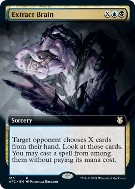 Extract Brain (Extended Art) (315) [AFC] - MTG Single