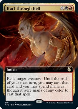 Hurl Through Hell (Extended Art) (318) [AFC] - MTG Single