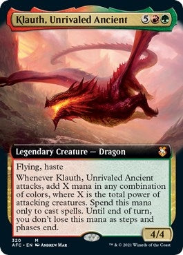 Klauth Unrivaled Ancient (Extended Art) (320) [AFC] - MTG Single