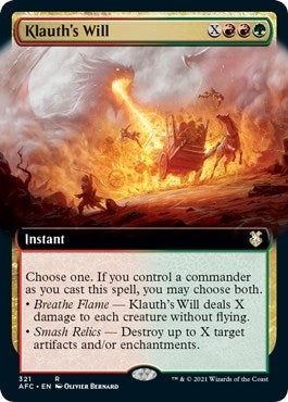 Klauth’s Will (Extended Art) (321) [AFC] - MTG Single
