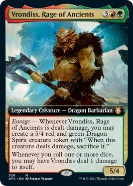 Vrondiss Rage of Ancients (Extended Art) (328) [AFC] - MTG Single