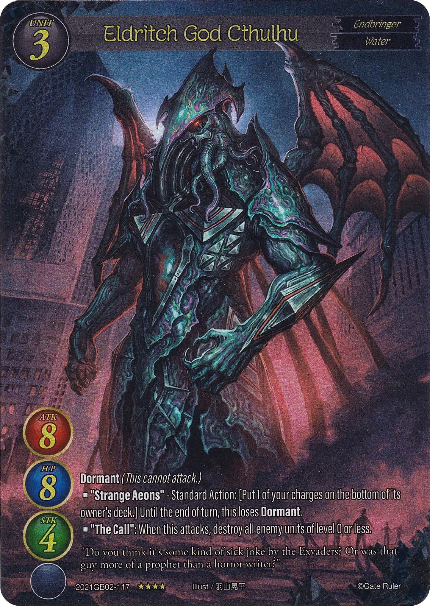 Eldritch God Cthulhu (Full Art) (2021) [GB02] - Gate Ruler Single