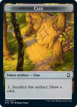 Clue // Treasure Double-sided Token (0) [AFC] - MTG Single