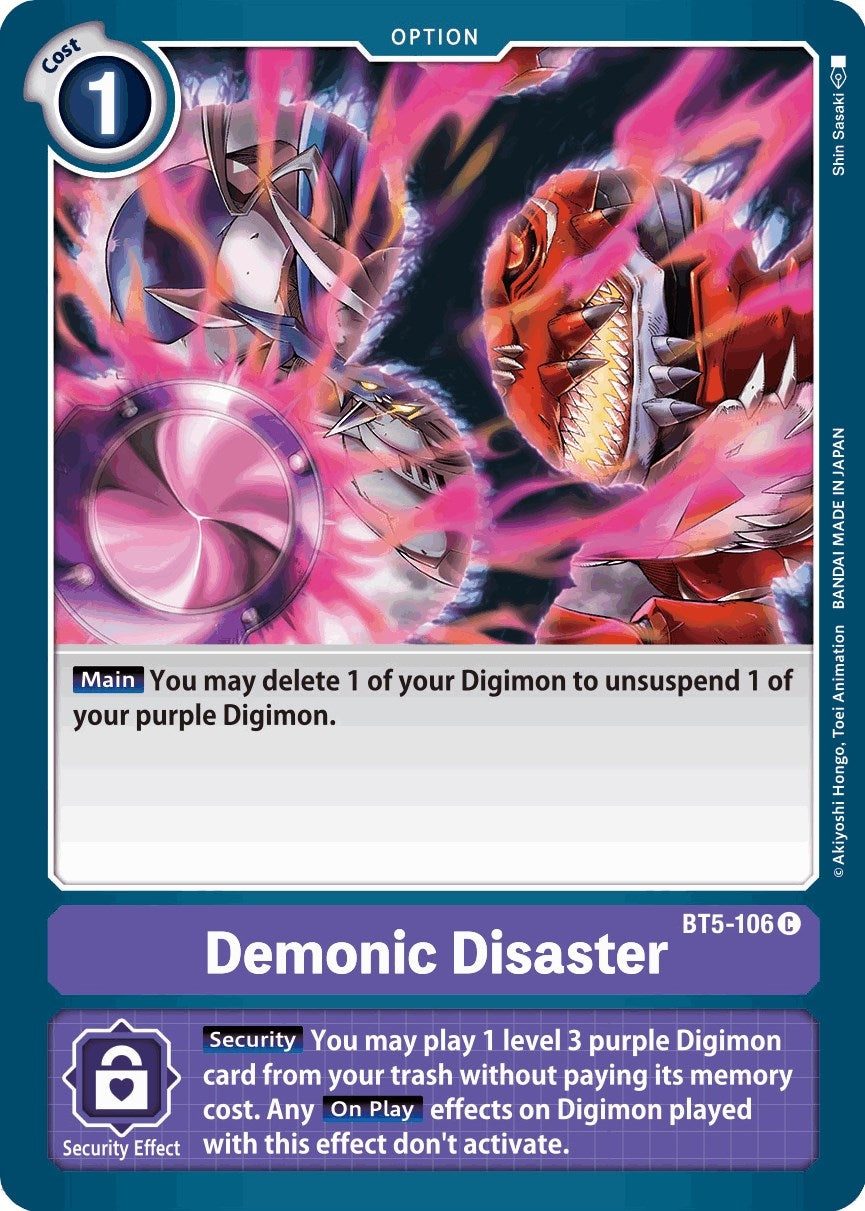 Demonic Disaster (5106) [BT05] - Digimon Card Game Single