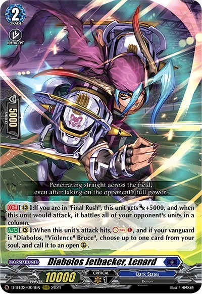 Diabolos Jetbacker Lenard (2004) [D-BT02] - Cardfight Vanguard Single