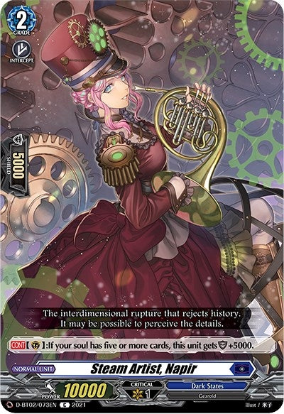 Steam Artist Napir (2073) [D-BT02] - Cardfight Vanguard Single